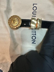 Louis Vuitton Circle Belt Black 90/36 Authentic  - Picture 1 of 23