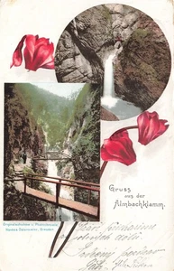 Postal Marktschellenberg (83487), saludo desde Almbachklamm., usada el 17.08.190 - Imagen 1 de 2
