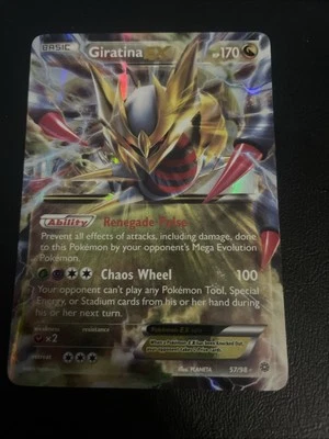 Pokémon TCG Giratina-EX Ancient Origins XY 57/98 Holo Rare EX English 2015 LP - Image 1 of 2