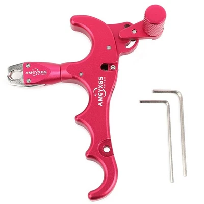 Compound Bow Release Aids D Loop Ring 4 Finger Thumb Trigger RH LH Arrow Hunting - Image 1 of 4