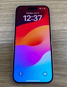 Apple iPhone 15 - 128 GB - Rosa - Solo AT&T (Desbloqueado iCloud) - Bueno - Imagen 1 de 17