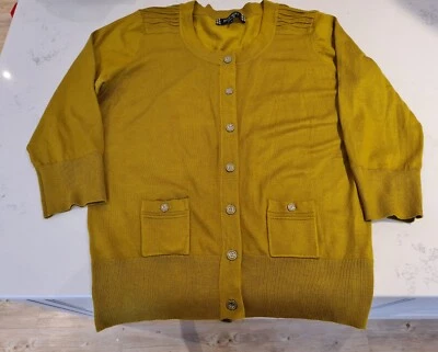 Principles by Ben de Lisi Green Yellow Uk 16 Cardigan Vgc - Image 1 of 3