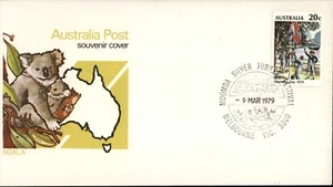 T0236 Australia 1979 Moomba Festival Silver Jubilee pmk on Koala cover - Picture 1 of 2