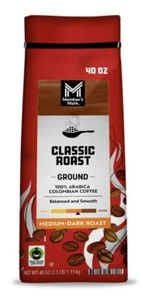 Member's Mark Colombian Classic Medium-Dark Roast Ground Coffee, 40 oz. Bag - Picture 1 of 3