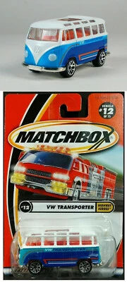 MATCHBOX VW T1 SAMBA BUS / 21 WINDOW BUS blue/white #12/75 from 2000 - OVP/MOC - Bild 1 von 4