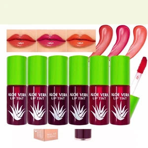 6 pcs Long-Lasting Waterproof and Moisturizing Natural Aloe Lipstick Lip Tint - Picture 1 of 10