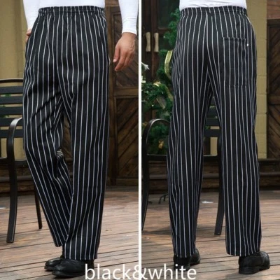 Professional Men Unisex Chef Trousers Kitchen Catering Cook Pants Uniform M-4XL - Image 1 of 4