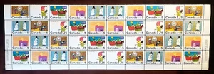Stamps Canada Mint: #519-523 5c Christmas '70 lower margin blk. of 40 with varie - Picture 1 of 1