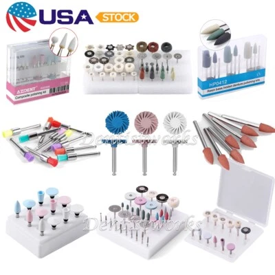 Dental Composite Polishing kit Polisher Burs F Low Speed Contra Angle Handpiece - Image 1 of 4