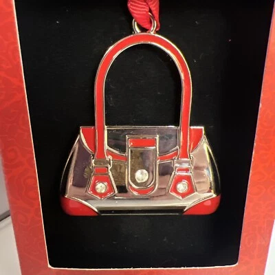 Christmas Ornament Red and Silver Purse  St. Nicholas Square NIB Holiday - Image 1 of 4