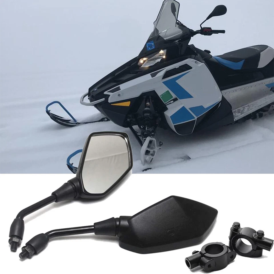 Espejo retrovisor lateral 7/8" abrazaderas de montaje de manillar para moto de nieve Polaris Indy SPA Foto 1 de 4