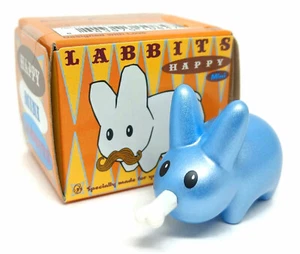 Mini Figura de Vinilo Kidrobot HAPPY LABBIT Mini Serie BLUE BONE 1,5" Frank Kozik - Imagen 1 de 1