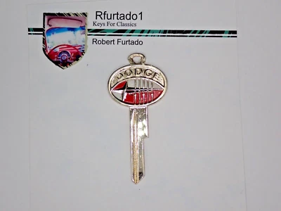 Llave en blanco con escudo chapada en oro para Dodge 1968 a 1985 (P1770U) Foto 1 de 2