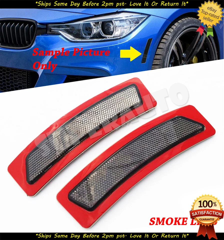 SMOKE Lens Front Bumper Side Marker Signal Fits 2014-19 BMW F32 F33 F36 4-Series - Image 1 of 1