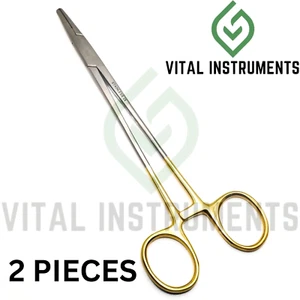 2 Pcs TC Mayo Hegar Needle Holder 7" Carbide Tip Surgical Delicate Instruments - Picture 1 of 1