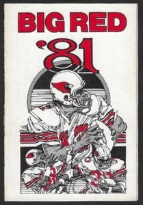RARO 1981 St. Louis Cardinals NFL calendario de fútbol!!! Radio KMOX 1120 y Busch - Imagen 1 de 3
