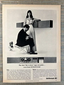 Wollensak Tonbandgerät Modell 5800 Nussbaum Schrank 3M 1967 Vintage Printwerbung - Bild 1 von 1
