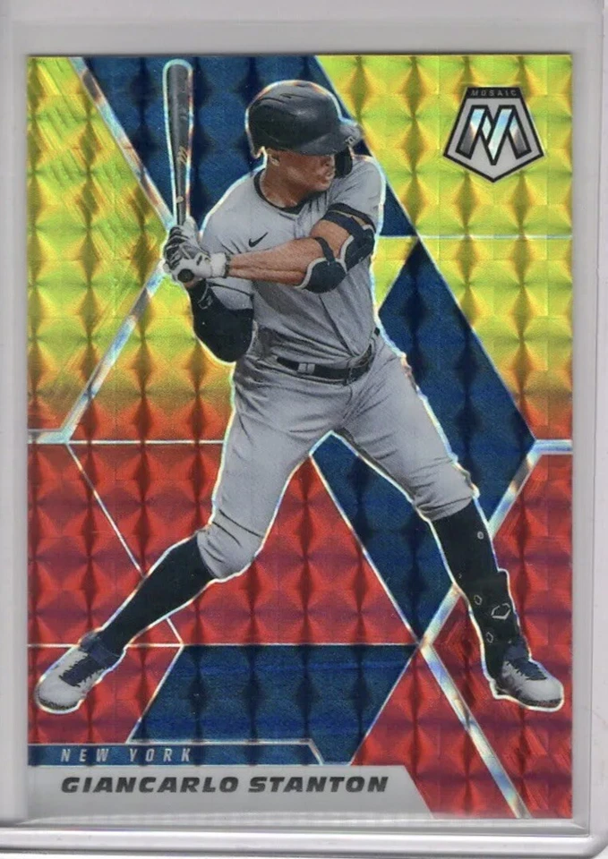 2021 PANINI MOSAIC GIANCARLO STANTON MLB #34/64 RED & YELLOW Choice Fusion - Image 1 of 1