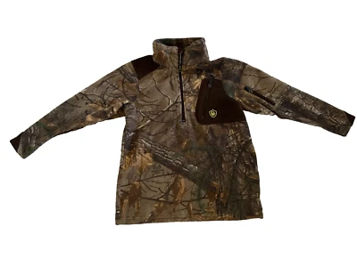 Game Winner Jacket Youth XS Camo Fleece Hunting 1/4 Zip Pullover - Image 1 of 4