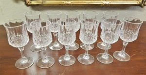 Vintage Lot 11 Longchamp Crystal D'arques 2oz Stemware Cordial Liqueur Glasses - Picture 1 of 5