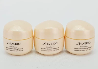Shiseido Benefiance Wrinkle Smoothing Cream Enriched Mini .53 oz 15 ml Lot of 3 - Image 1 of 4