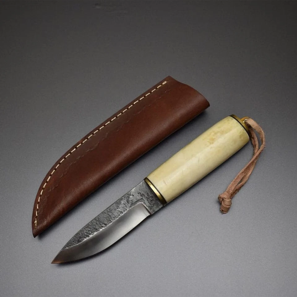 Custom Yakut handmade knife, Forged knife for hunting and fishing with Sheath. - Image 1 of 4