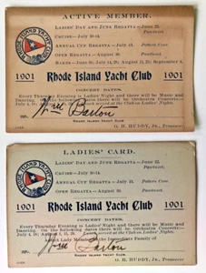 Cranston, R. I. 1901 RHODE ISLAND YACHT CLUB Two Certificates of Membership RARE - Picture 1 of 6