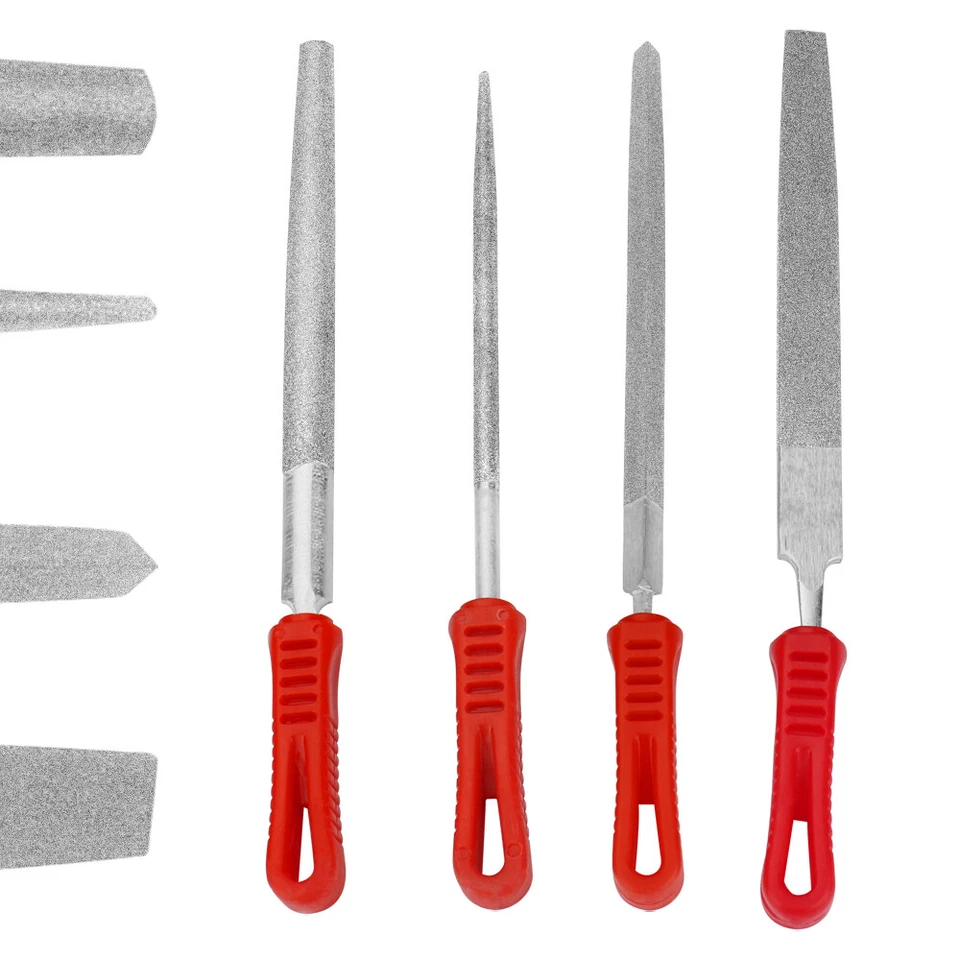 200mm Handle Diamond Round Needle File For Jewelers Glass Metal Wood Grinding - Image 1 of 4