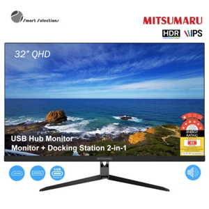Mitsumaru 31.5inch QHD IPS HDR Monitor FreeSync HDMI DP TYPE C USB hub sRGB 99% - Picture 1 of 7