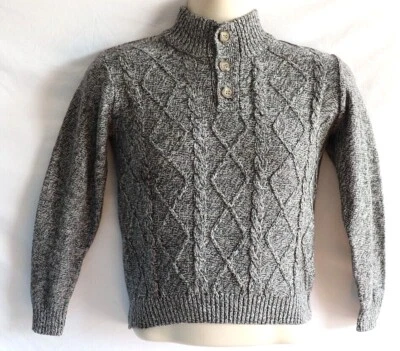 *NWT* Basic Editions Boys 100% Cotton Grey Sweater, Size 8 - Image 1 of 4