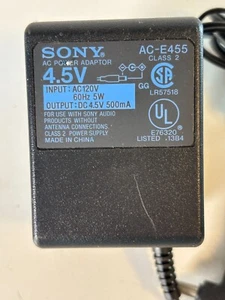 Sony AC-E455 4.5V AC Power Adapter For Sony walkman diskman - Picture 1 of 3