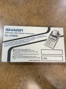 Vintage SHARP EL-1188S Electronic Calculator/Adding Machine - Original Box & Bag - Picture 1 of 13