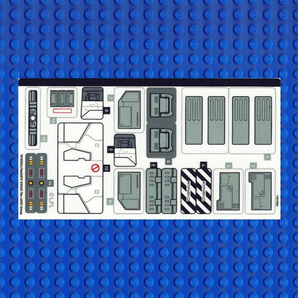 Nova Folha de Adesivos LEGO Star Wars Ghost & Phantom II 75357 #1 Apenas - Qtd. 1 - Imagem 1 de 1