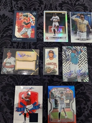 Ketel Marte  8 card Super Star lot Mariners Diamondbacks with RC Auto Serial # - Image 1 of 2