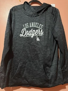 Suéter Majestic Para Hombres L Grande Gris Oscuro LA Los Angeles Dodgers Sudadera con Capucha Pullover - Imagen 1 de 8