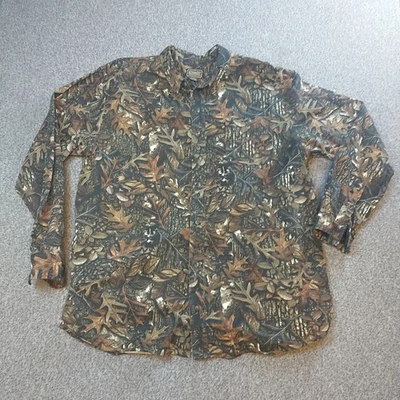 C.E Schmidt Workwear Leaf Camo Button Down Shirt Mens XLT Hunting Outdoors - Image 1 of 4