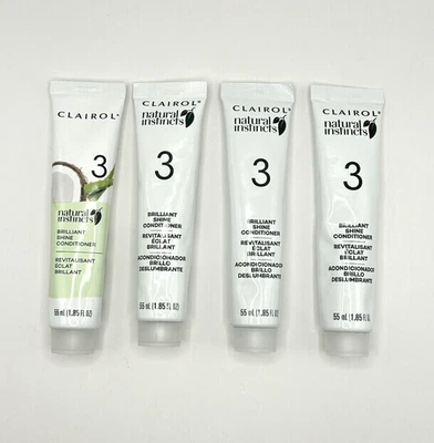 Natural Instincts Brilliant Shine Conditioner Clairol 1.85 fl oz Each - Lot of 4 - Image 1 of 4