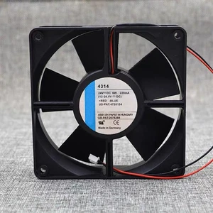 4314 Axial Fan DC 24V 5W 210mA 120*120*32MM 2-Wire for Cabinet Cooling Fan - Afbeelding 1 van 2
