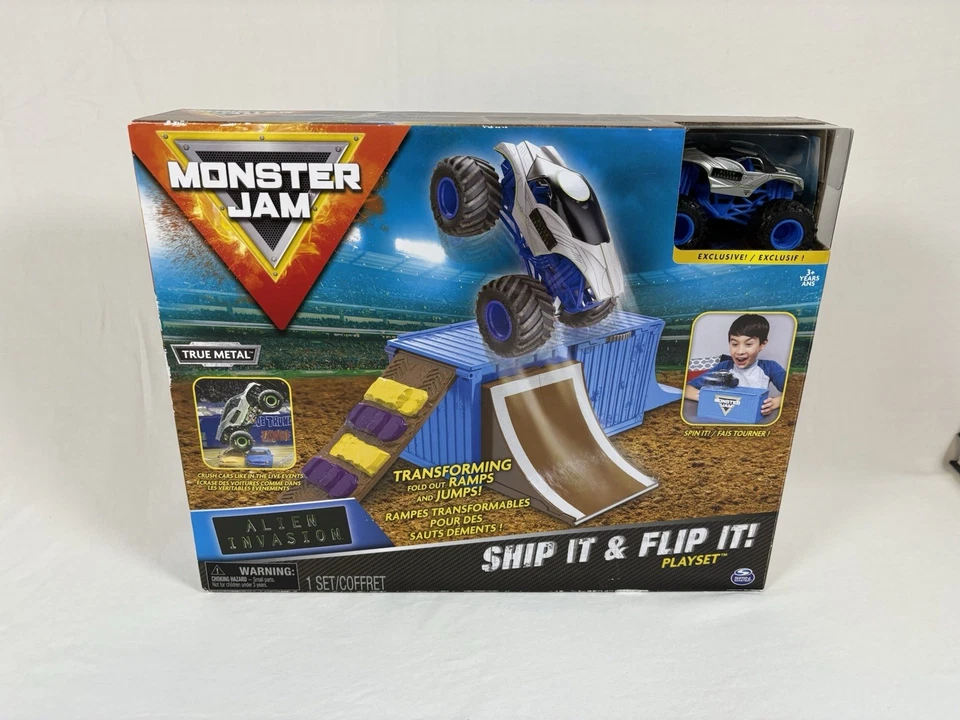 Monster Jam Alien Invasion Ship It & Flip It, Ramp and Obstacles — 第 1/2 张图片