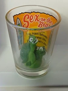 Hawaii Shot Glass Sex on the Beach With Recipe And Turtles Barware  - Picture 1 of 2