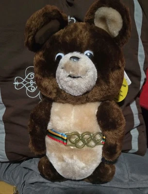 Oso Misha vintage de los Juegos Olímpicos de 1980 Moscú Rusia R Dakin peluche 12" Foto 1 de 4