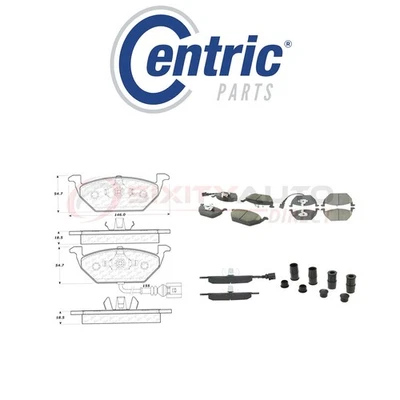 Centric Semi Metallic Brake Pads w Shim for 2007-2010 Volkswagen Golf City dy - Изображение 1 из 4