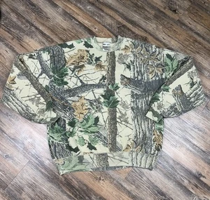 Jerzees Outdoors Sweatshirt Gr. XL Realtree Camo Jagd Rundhals USA Vintage - Bild 1 von 10