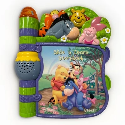 Vtech Disney Winnie Pooh Slide N Learn Storybook Electronic Talking Book 2004 - Image 1 of 4