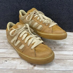 RARE! Adidas Super Skate Shoes Mens Sz 13 Brown Tan Sneakers Leather Trim 2009 - Picture 1 of 9
