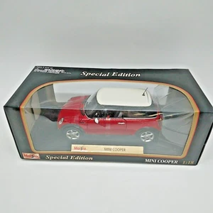 Maisto - Special Edition Die-Cast Red Mini Cooper, 1:18 Model Car, Damaged Box - Picture 1 of 15