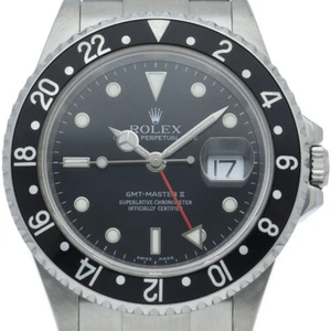 ROLEX GMT Master 2 16710(F) Edelstahl Herrenuhr schwarz GEBRAUCHT - Bild 1 von 5