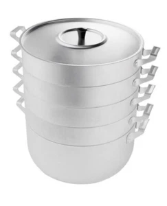 Dumpling Steamer Mantovarka Aluminum 4-tiered 6 L Kazakh Uzbek Russian Dish - Picture 1 of 4