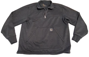 Carhartt Pullover Mens Large Regular Original Fit 1/4 Zip Shacket Pockets Gray - Picture 1 of 12