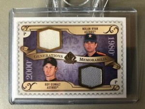 2009 SP Legendary Cuts Generations Dual Memorabilia Nolan Ryan / Roy Oswalt